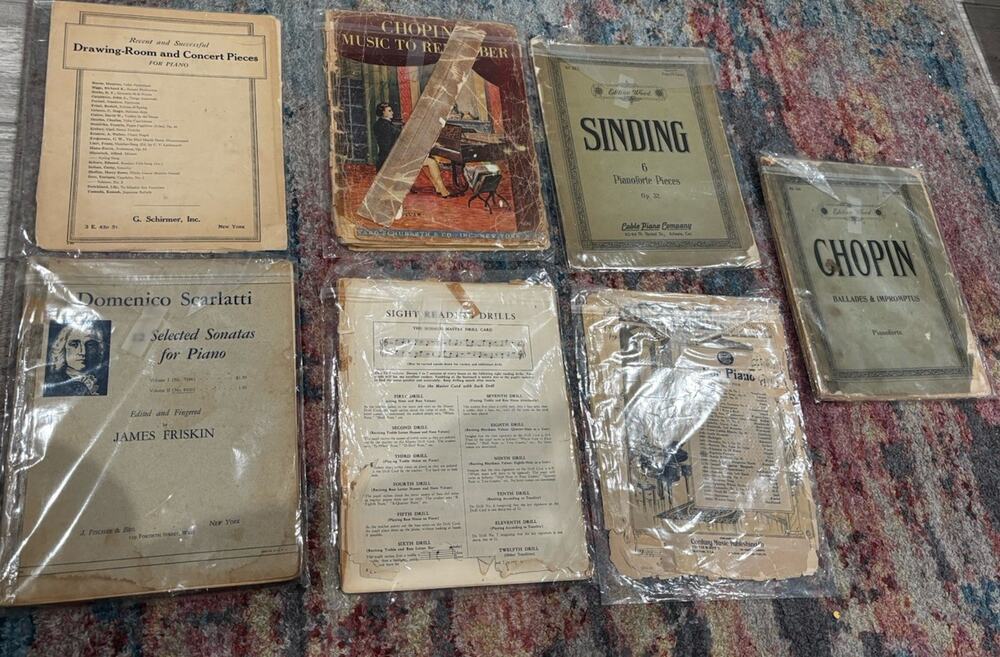 Large Vintage Classical Piano Sheet Music & Score Collection Early 20th Century